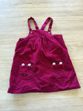 Carter's Maroon Corduroy Animal Pocket Skirtalls, 12M