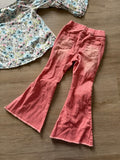 Boutique Floral, Pink Bell Bottoms Set, 3XL (7/8)