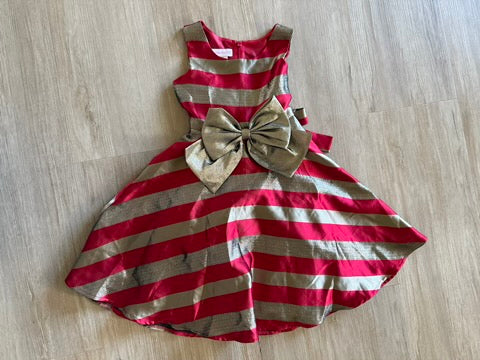 Bonnie Jean Striped Christmas Dress, 6