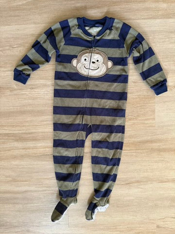 Carter's Fleece Monkey Sleeper, 3T