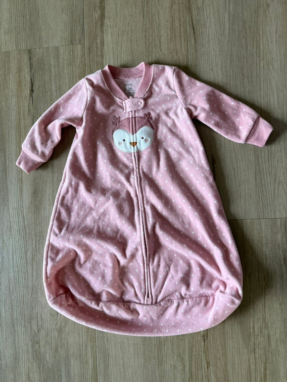 Carter's Pink Fleece Sleep Gown, 0-3M