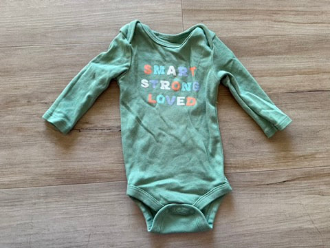 Okie Dokie 'Smart Strong Loved' Onesie, NB