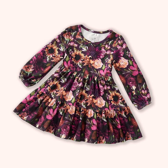 P+L Crimson Garden Dress, 2T, 3T, 4T, 5T, 6/6X, 7/8, 10/12