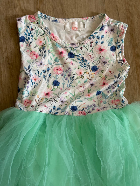 Mila & Rose Floral Tulle Skirted Dress, 5-6