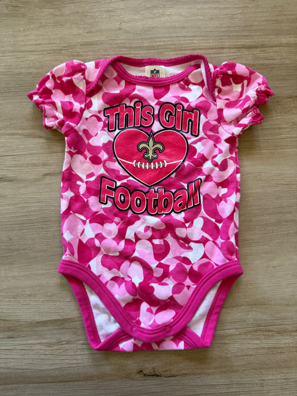 NFL Pink New Orleans Saints Onesie, 0-3M