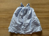 Tahari Baby Blue Striped, Embroidered Dress, 3-6M
