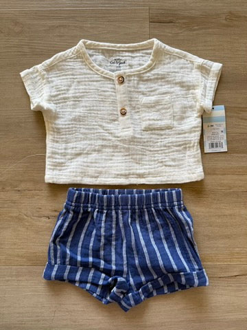 NWT Cat & Jack Muslin Set, 0/3M