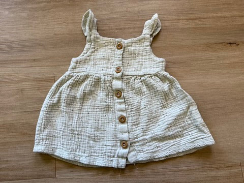 Rabbit + Bear Organic Cotton Muslin Dress, 12M