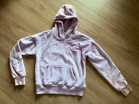 Champion Purple Fleece Hooded Pullover, M(10-12)