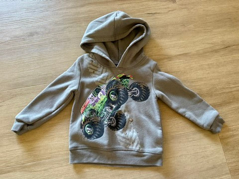 Monster Jam Grave Digger Monster Truck Sweatshirt, 2T