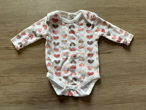 Rabbit Bear Heart Onesie, 0-3M (runs small)