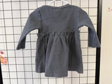 Unknown Brand Greyish/Green Dress, 80 (9-12M)