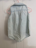 Gap Light Wash Denim Button Down Tank, 4T