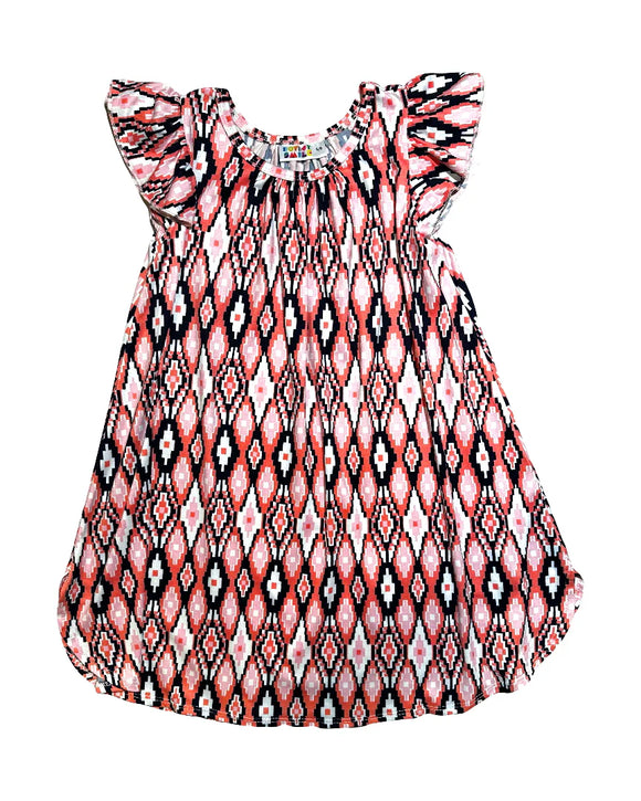 DotDot Smile Pink Aztec Swing Dress, 5/6