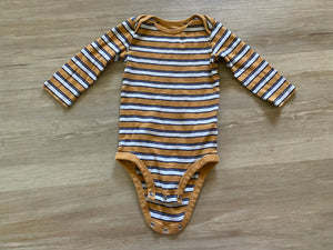 Carter's Striped Long Sleeve Onesie, 9M