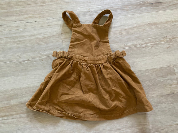 Carter's Corduroy Brown Skirt Overalls, 18M