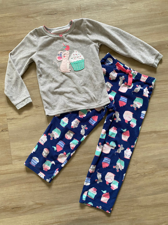 Carter's Fleece Cupcake Mouse Pajamas, 6