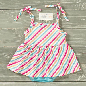 Pete + Lucy Simply Stripes Romper, 0-3M