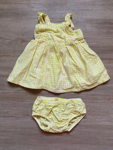 Carter's Yellow Gingham Dress/Bloomer Set, 6M