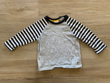 Striped Sleeves T-Shirt, 3-6M