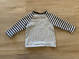 Striped Sleeves T-Shirt, 3-6M