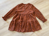 Cheetah Ruffle Dress, 8Y