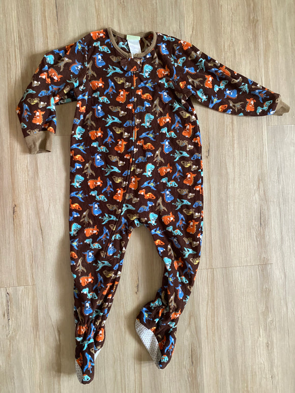 Peas & Carrots Fleece Dino Sleeper, 5T