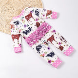 Playfull Cows Romper, 0-3M, 18-24M