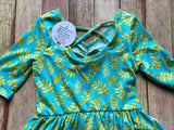 DotDot Smile Golden Leaf Ballerina Dress, 2T & 7