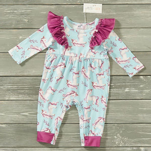 Luna The Unicorn Romper, 3-6M & 12-18M