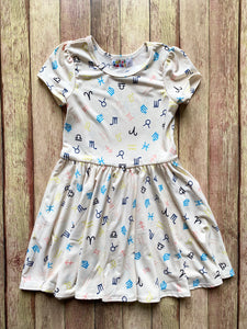 DotDot Smile Zodiac Caps Dress, 2T