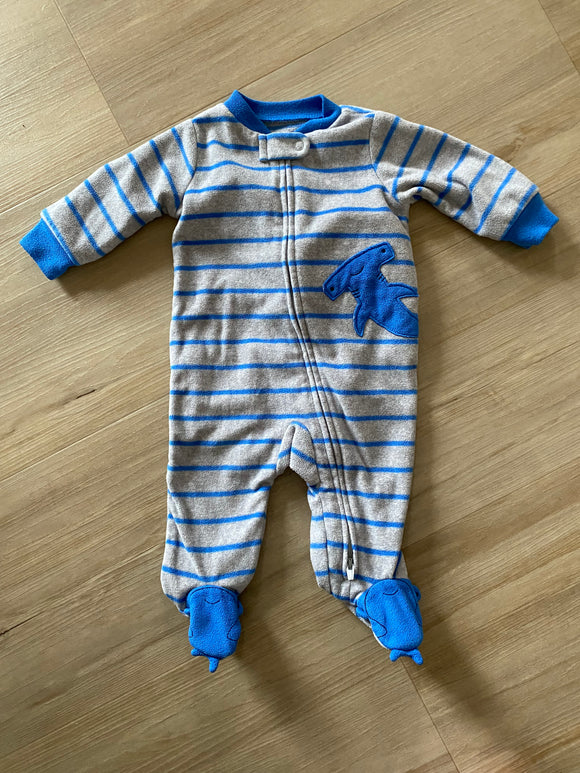 Fleece Hammerhead Shark Sleeper, 0-3M