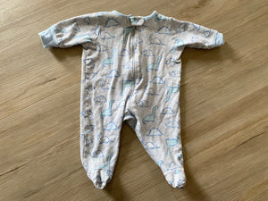 Blue/Grey Dinosaur Sleeper, 0-3M