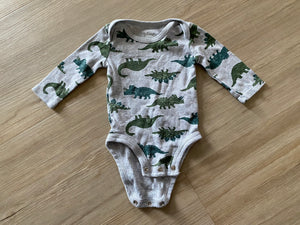 Dinosaur Long Sleeve Onesie, 3M