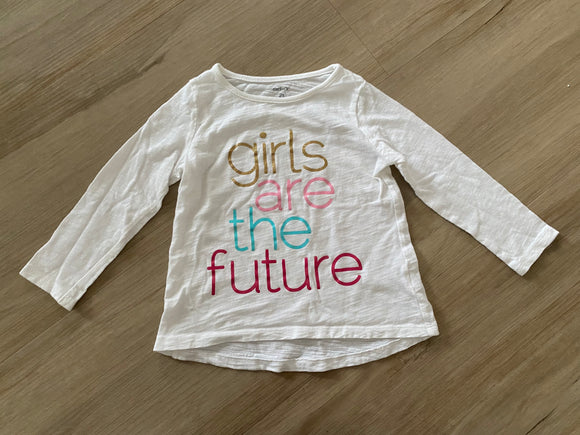 'Girls are the future' Long Sleeve, 2T