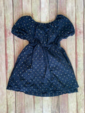 Black, Gold Speckled Cotton Dress, 5T