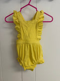 Cat & Jack Yellow Rib Knit Romper, 3-6M