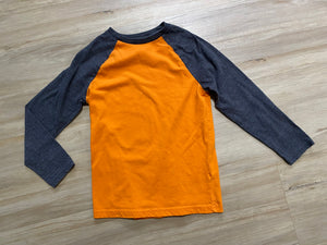 Orange Baseball Style Long Sleeve, S/8