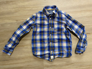 Blue, Yellow, White Plaid Button Down, 7