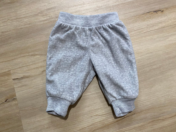 Grey Fleece Pants, 0-3M