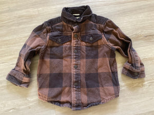 Gymboree Brown Flannel Button Down, 12-18M