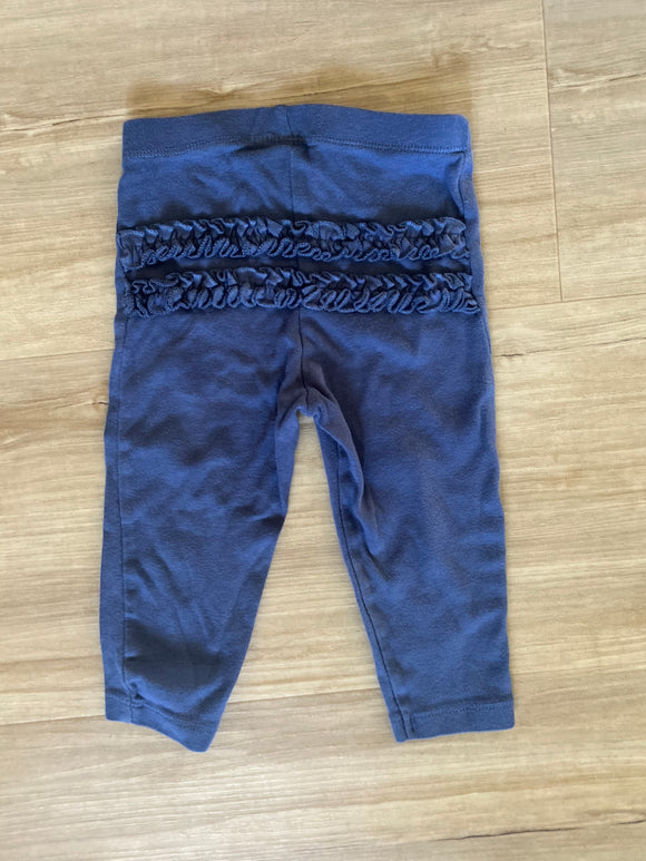 Carter's Blue Ruffle Bottom Leggings, 12M