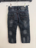 LR Scoop Black Distressed Jeans, 2T