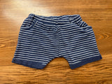 Disney Baby Hipster Blue/White Striped Cotton Shorts, 6-9M