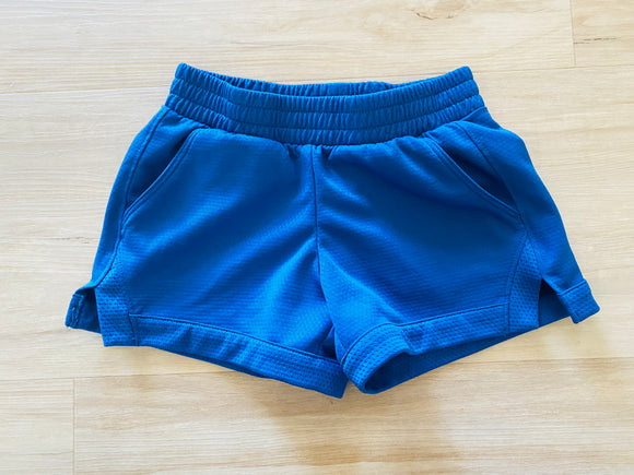 Blue Girl's Athletic Shorts, XS(4-5)