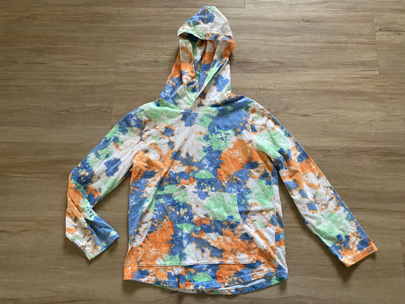 Wonder Nation Tie Dye Hooded Long Sleeve, L(10-12)