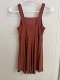 Beautees Faux Suede Redish/Brown Skirtalls, 7