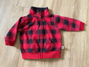 Carter's Plaid Zip Up Sweatshirt, 6M