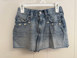 Old Navy Flower High Rise Jean Shorts, 8
