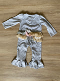 Mud Pie Owl Ruffle Butt Bodysuit, 6-9M